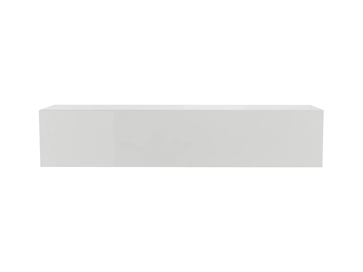 Élément mural TV horizontal blanc laqué brillant L137.5 cm ETERNEL