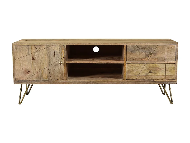 Mueble TV en mango y metal LINIUM