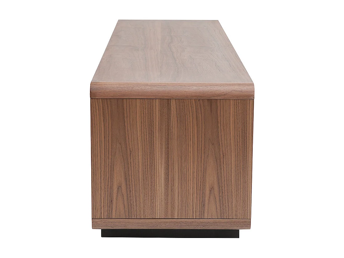 Meuble TV vintage en bois foncé noyer et métal noir L160 cm JAKO