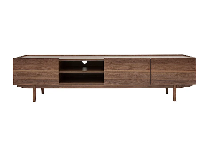 Mueble TV con puertas de madera oscura 180 cm SANAA