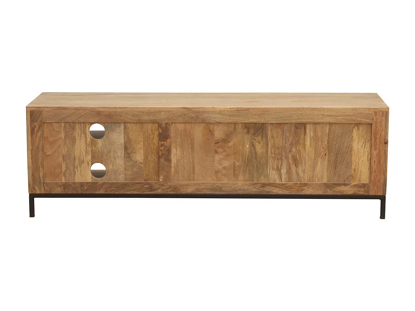 Meuble TV industriel en bois manguier massif et métal L145 cm YPSTER