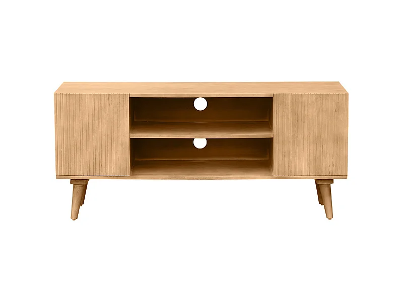 Mueble TV de madera maciza de mango 135 cm RUBIA