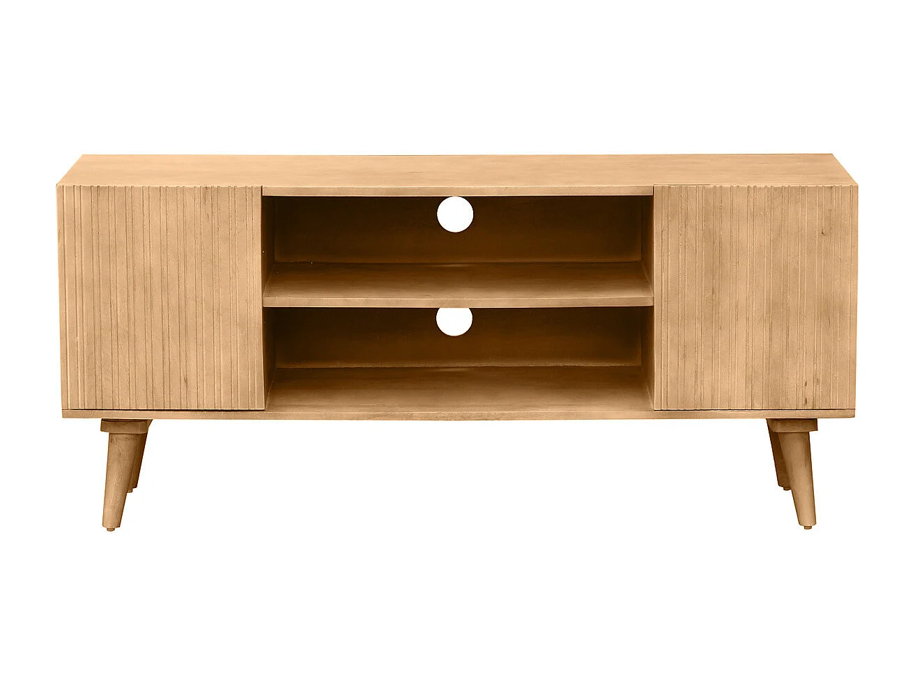 Mueble TV de madera maciza de mango 135 cm RUBIA