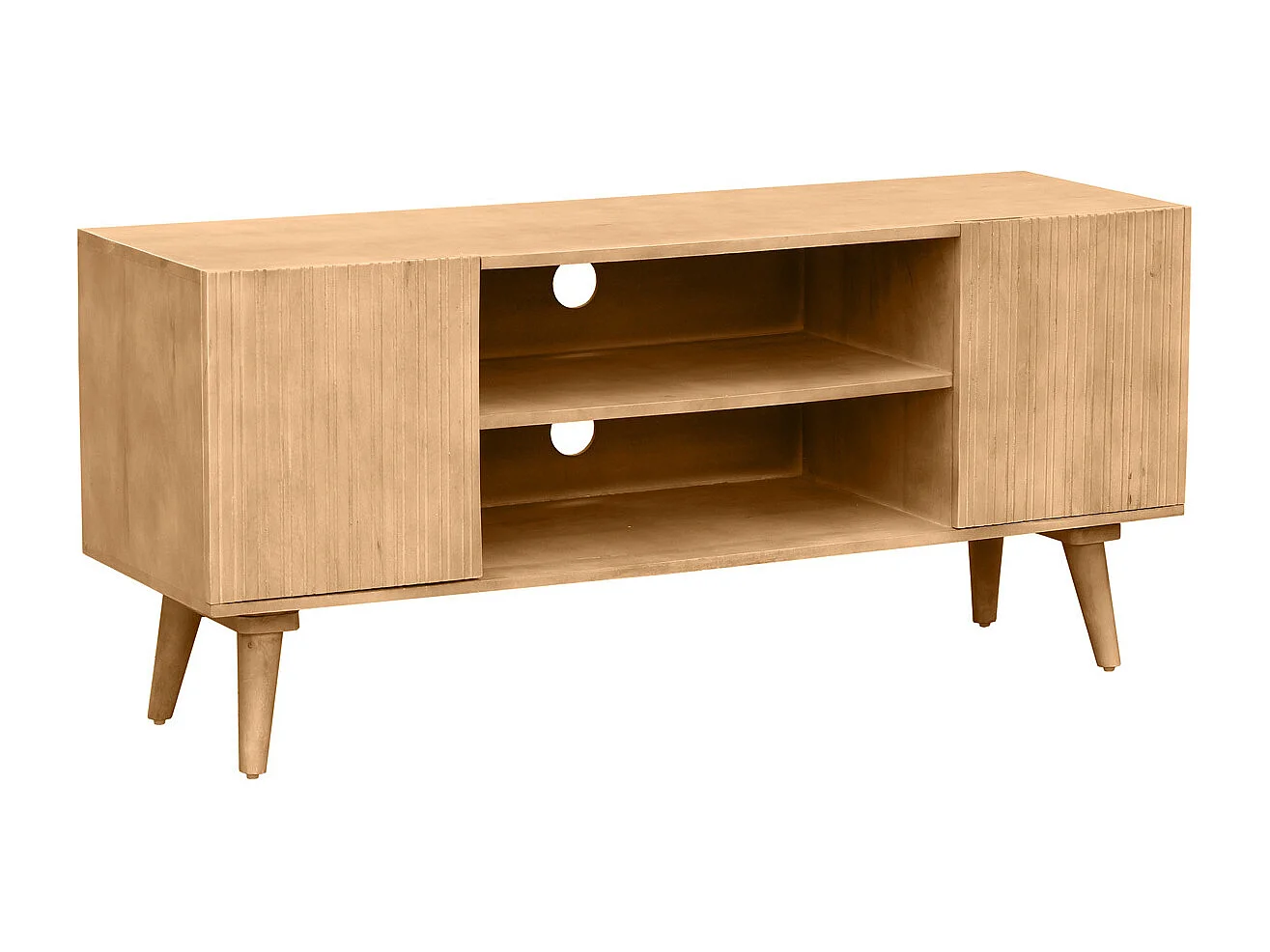 Mueble TV de madera maciza de mango 135 cm RUBIA