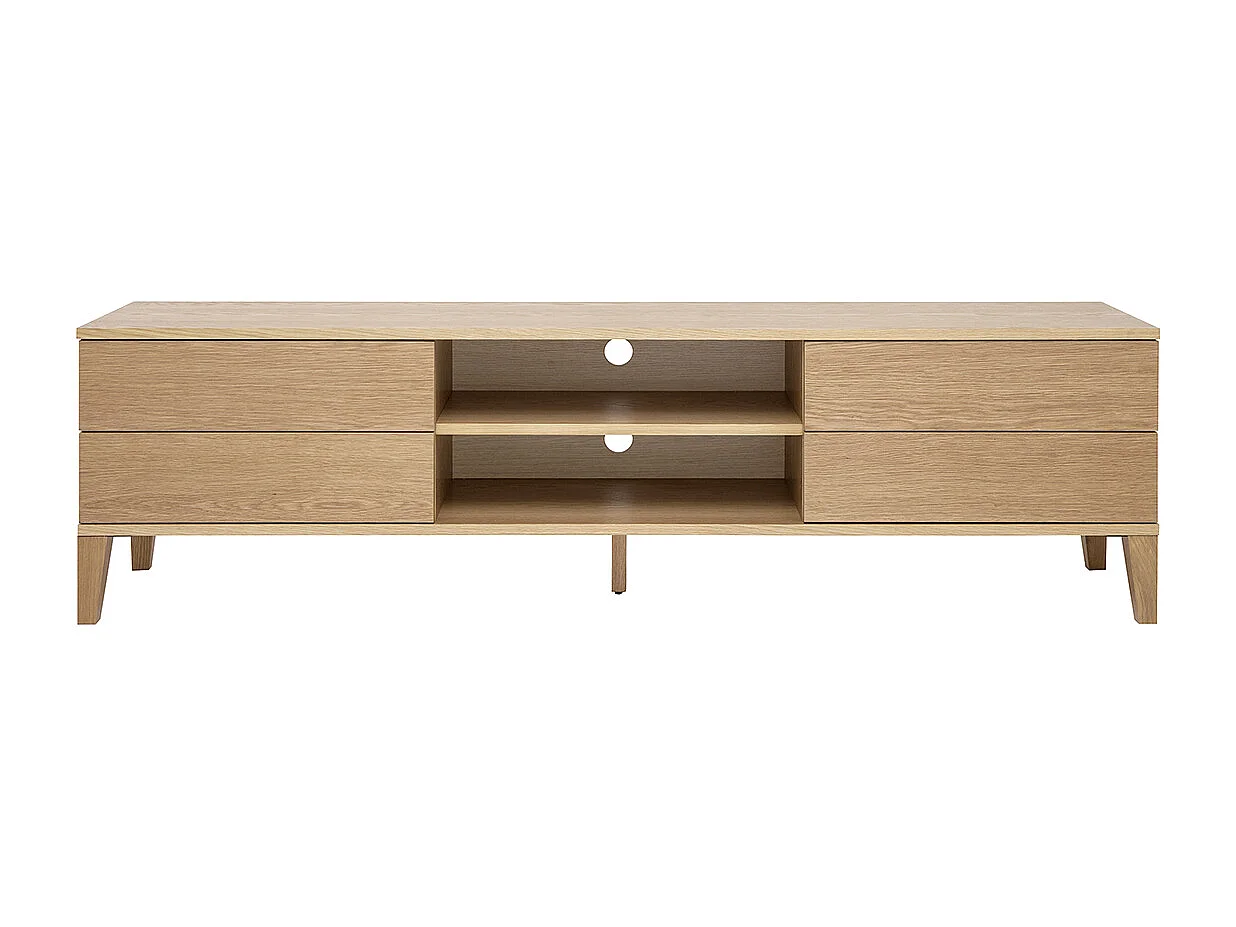 Mobile TV scandinavo legno chiaro L180 cm FREDDY
