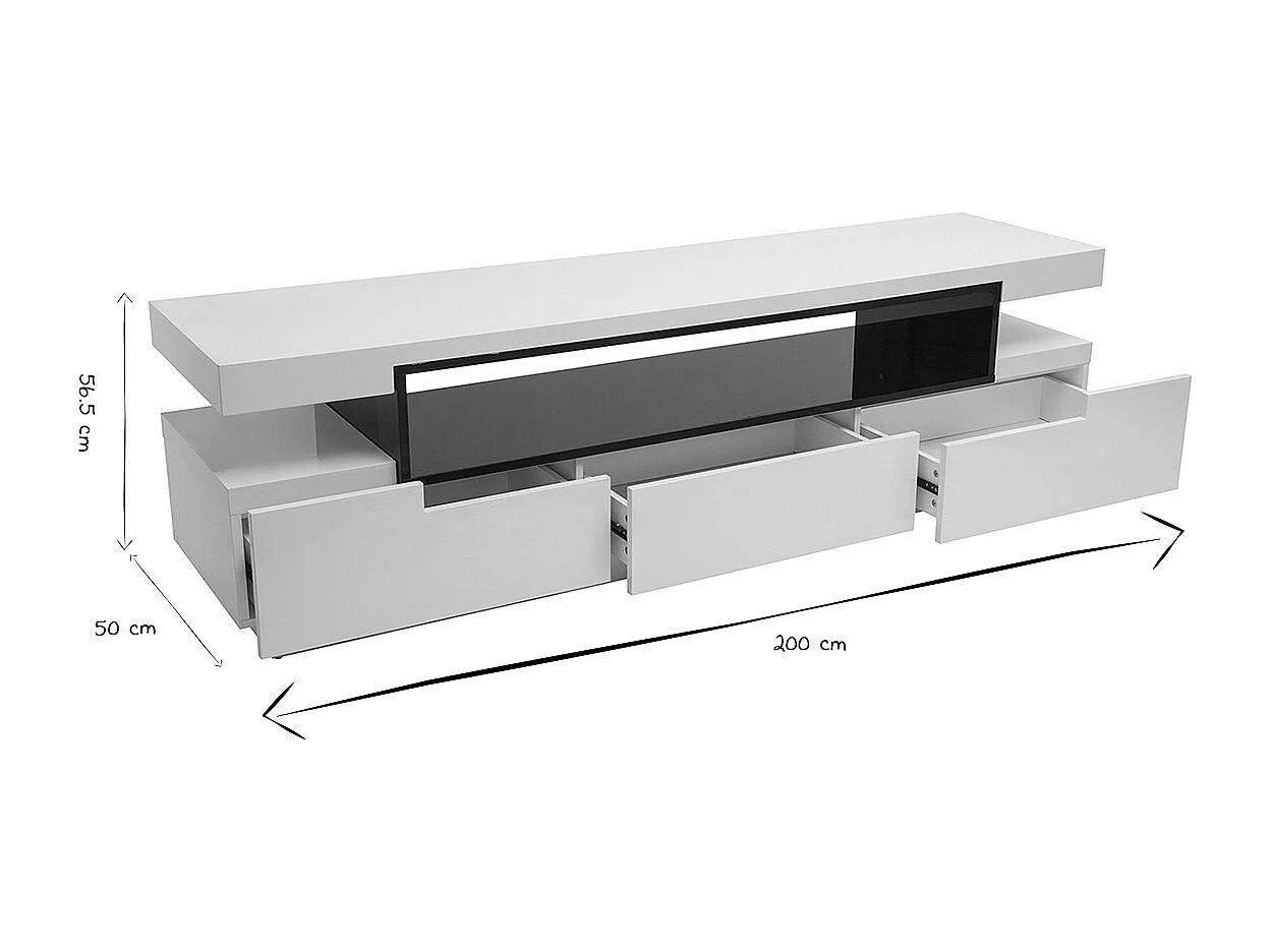 Mobile porta TV design laccato bianco LIVO