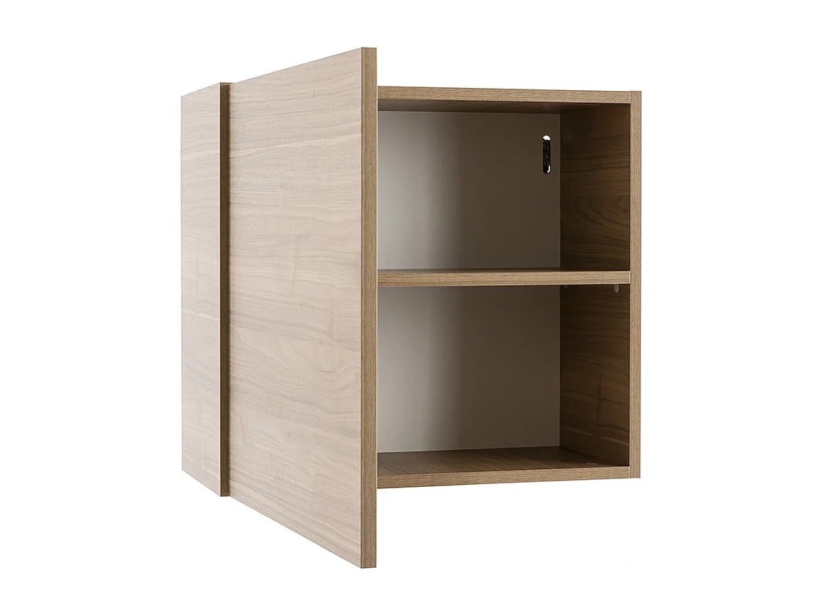 Rangement mural fermé carré finition bois clair L55 cm ETERNEL
