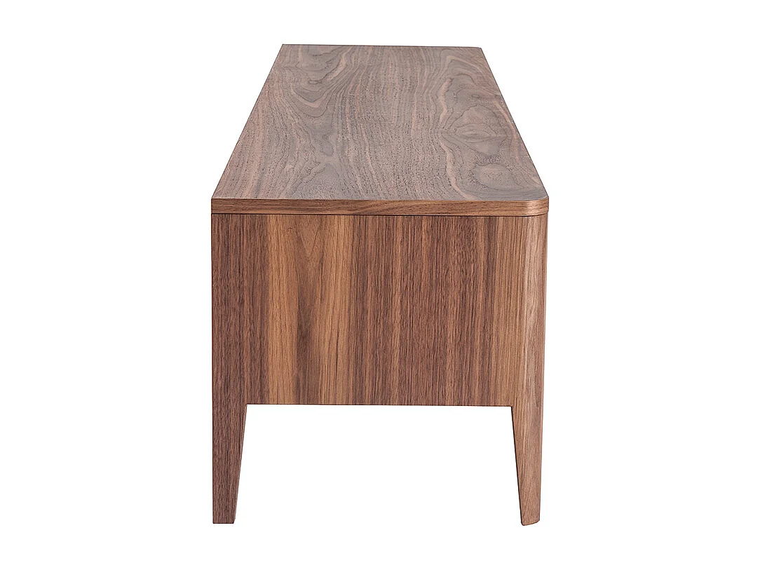 Meuble TV bois foncé noyer 3 tiroirs L180 cm BENJA