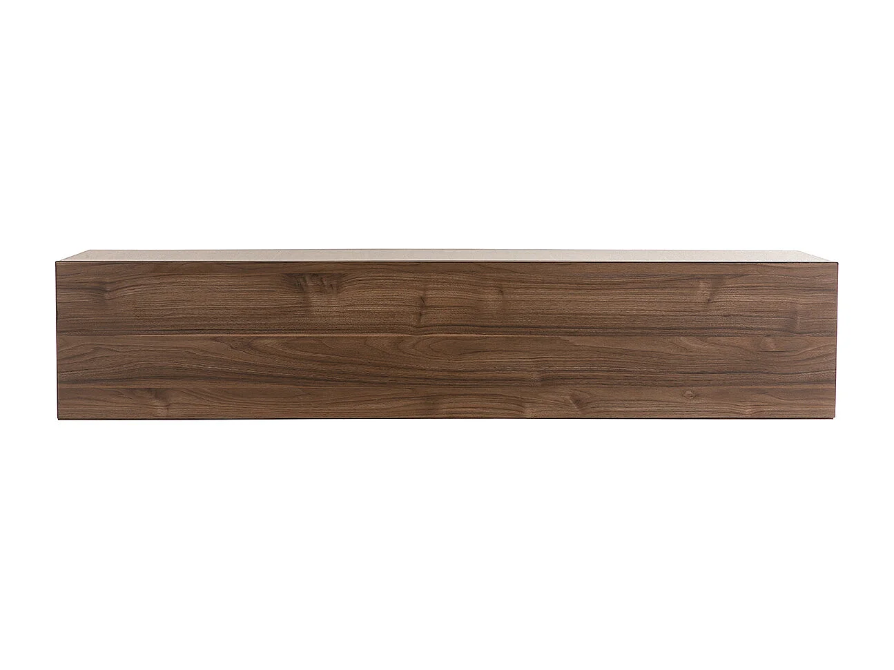 Élément mural TV horizontal finition bois foncé noyer L137.5 cm ETERNEL
