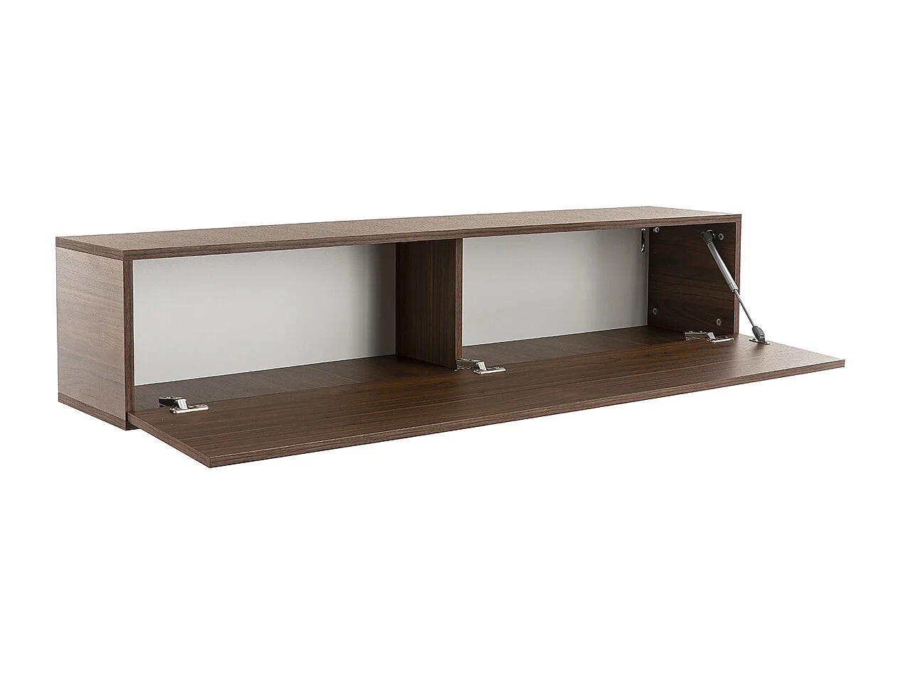 Élément mural TV horizontal finition bois foncé noyer L137.5 cm ETERNEL