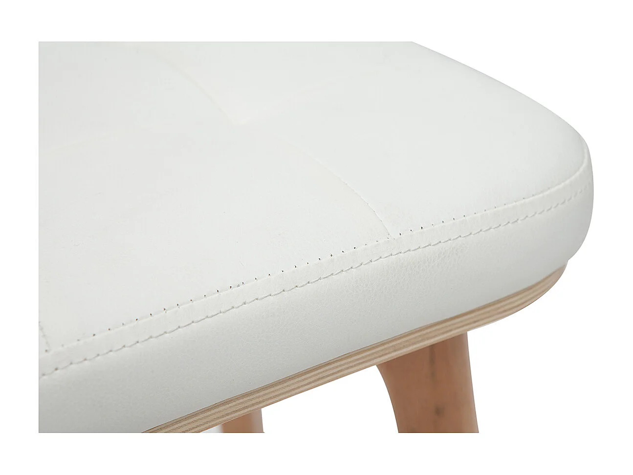 Barhocker weiß und helles Holz 65 cm (2er-Set) GRAMMA