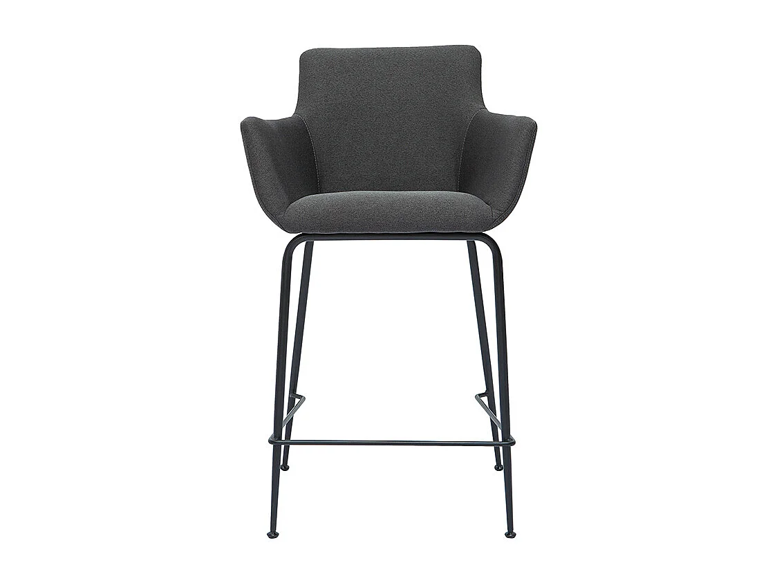 Sgabelli da bar in tessuto grigio antracite H65 cm (set di 2) CARLIE