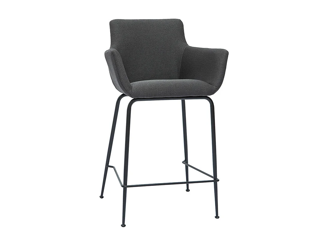 Sgabelli da bar in tessuto grigio antracite H65 cm (set di 2) CARLIE