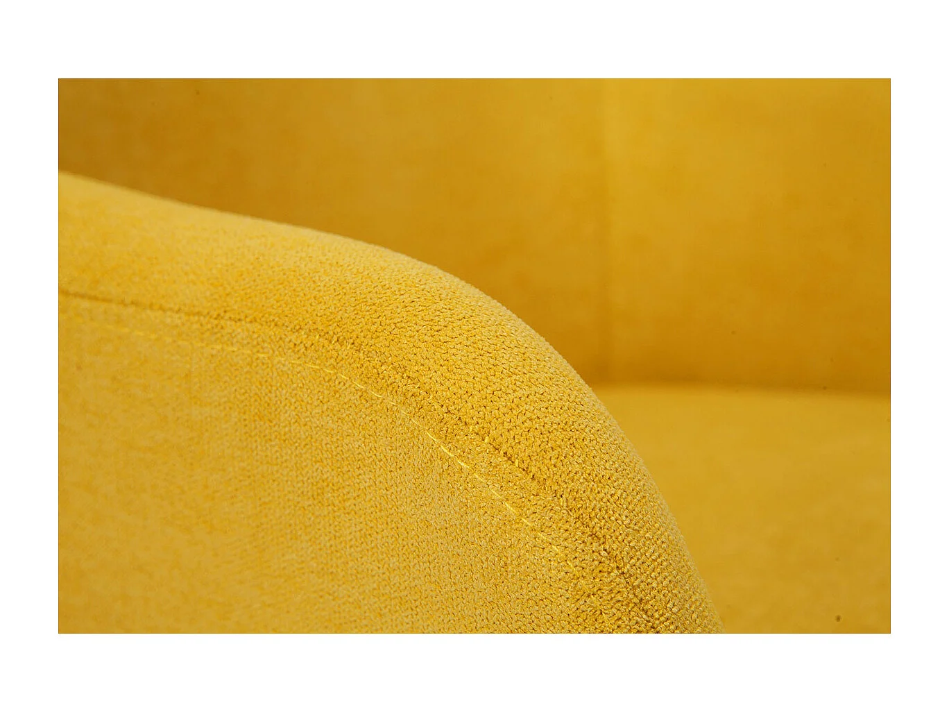 Set de 2 taburetes de cocina efecto aterciopelado amarillo mostaza 65 cm AMIKA