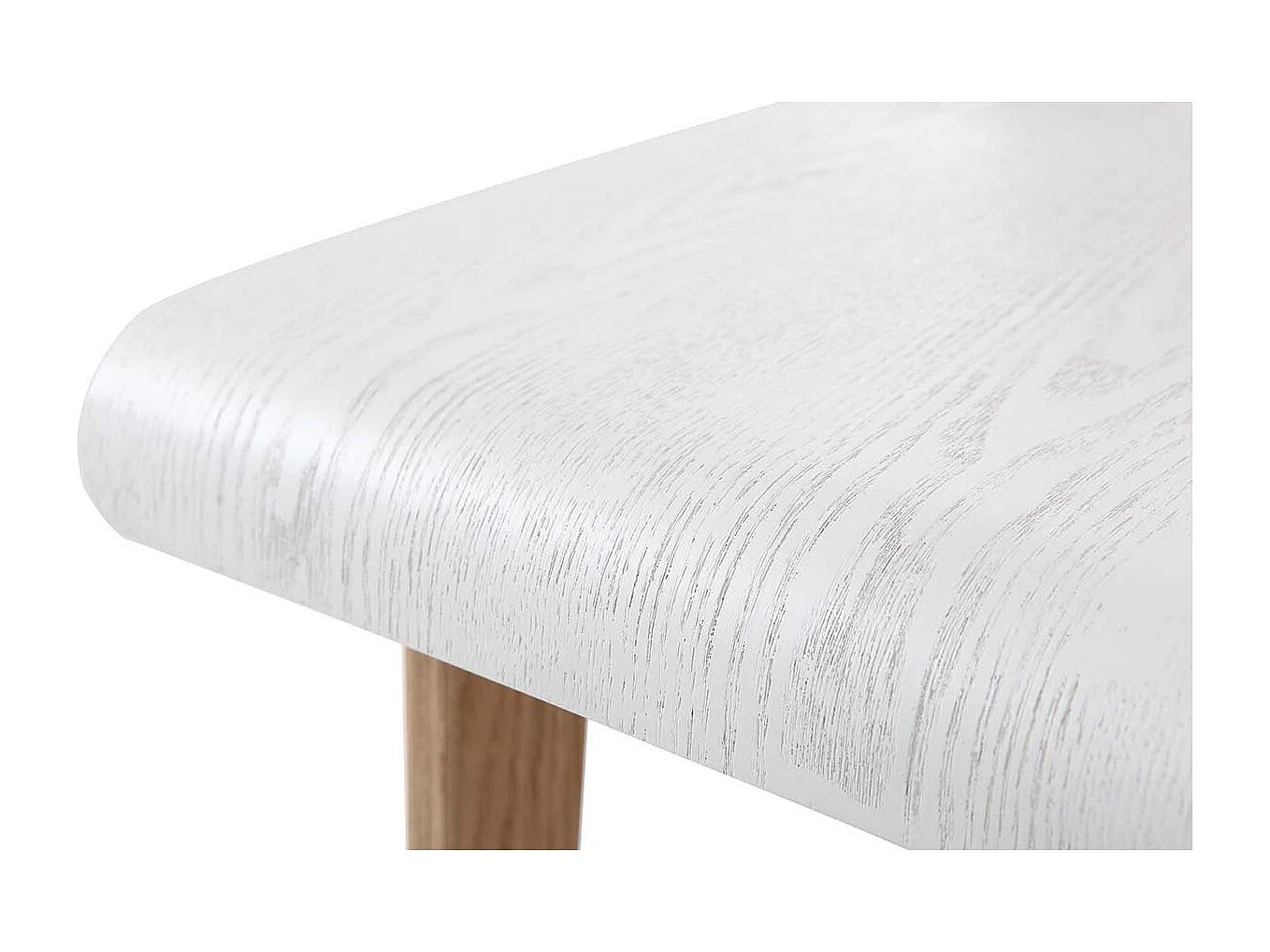 Tabourets de bar scandinaves blancs et bois clair H75 cm (lot de 2) BALTIK