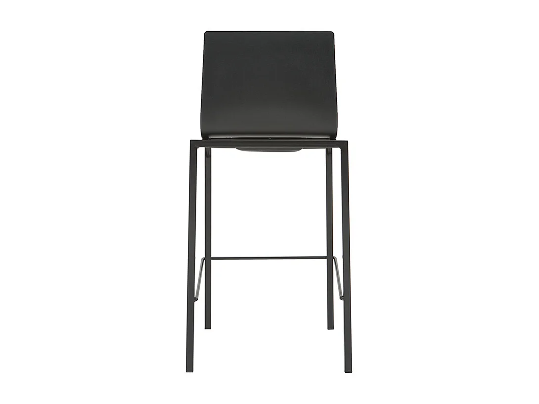 Taburetes de bar modernos apilables negros A65 cm (lote de 2) KUPA
