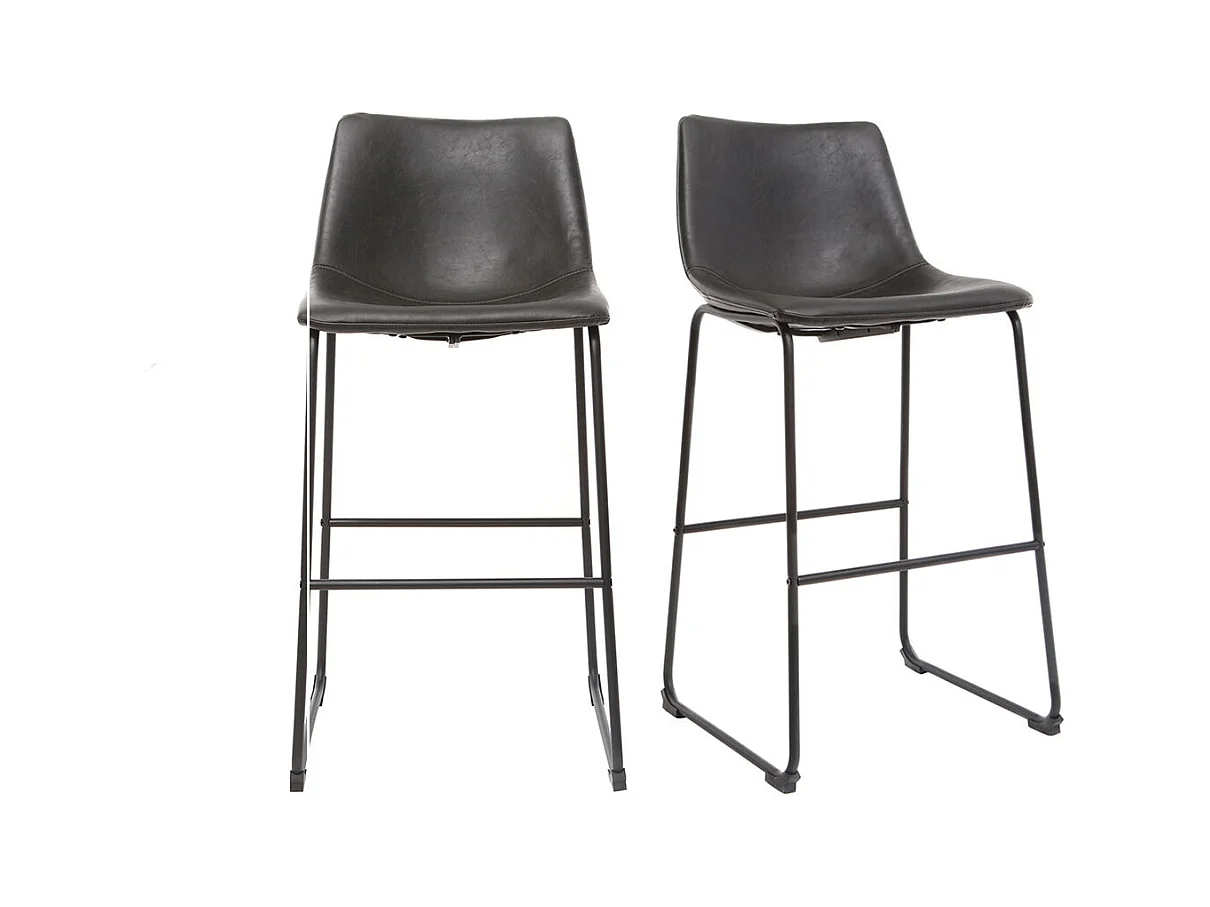 Tabourets de bar vintage noirs 73 cm (lot de 2) NEW ROCK