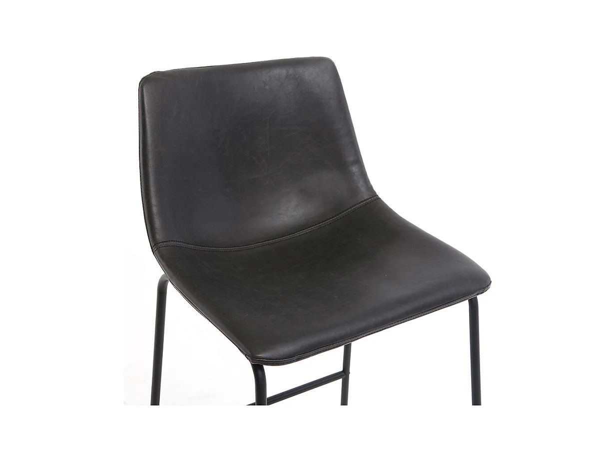 Barhocker Vintage PU Schwarz 73 cm 2er Set NEW ROCK