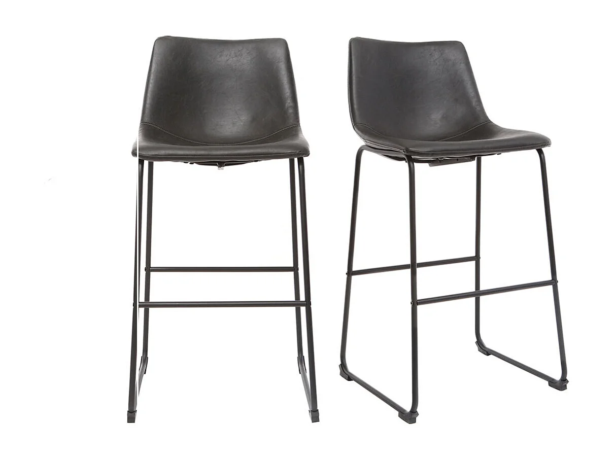 Tabourets de bar vintage noirs 73 cm (lot de 2) NEW ROCK