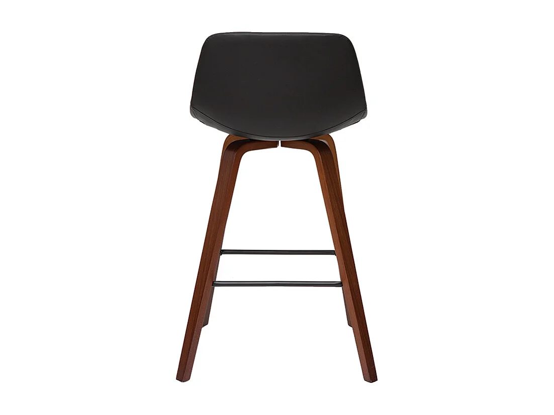 Set de 2 taburetes de cocina de diseño negro y nogal 65 cm NONIE