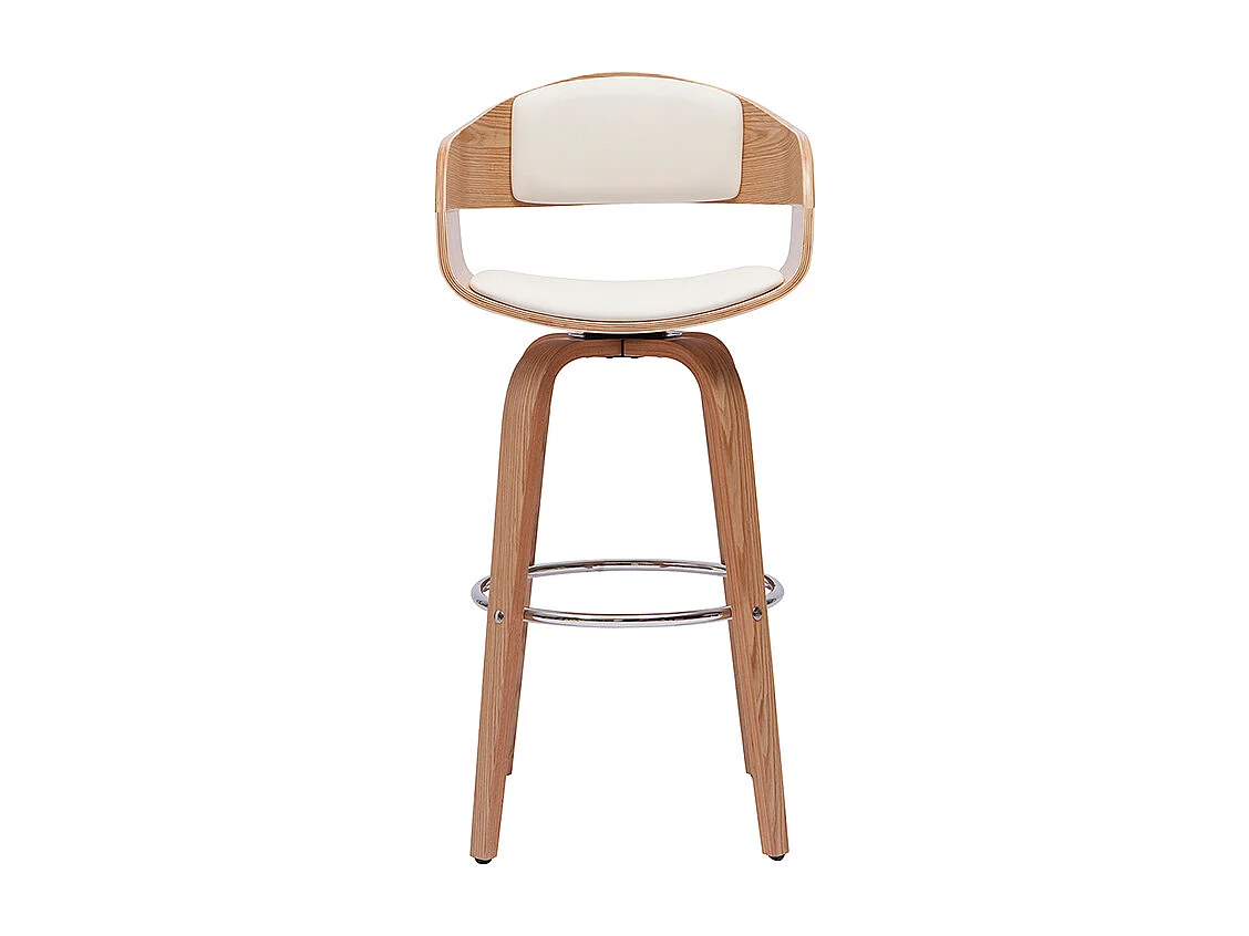 Tabourets de bar scandinaves pivotants 360° en bois clair H65 cm (lot de 2) GAO