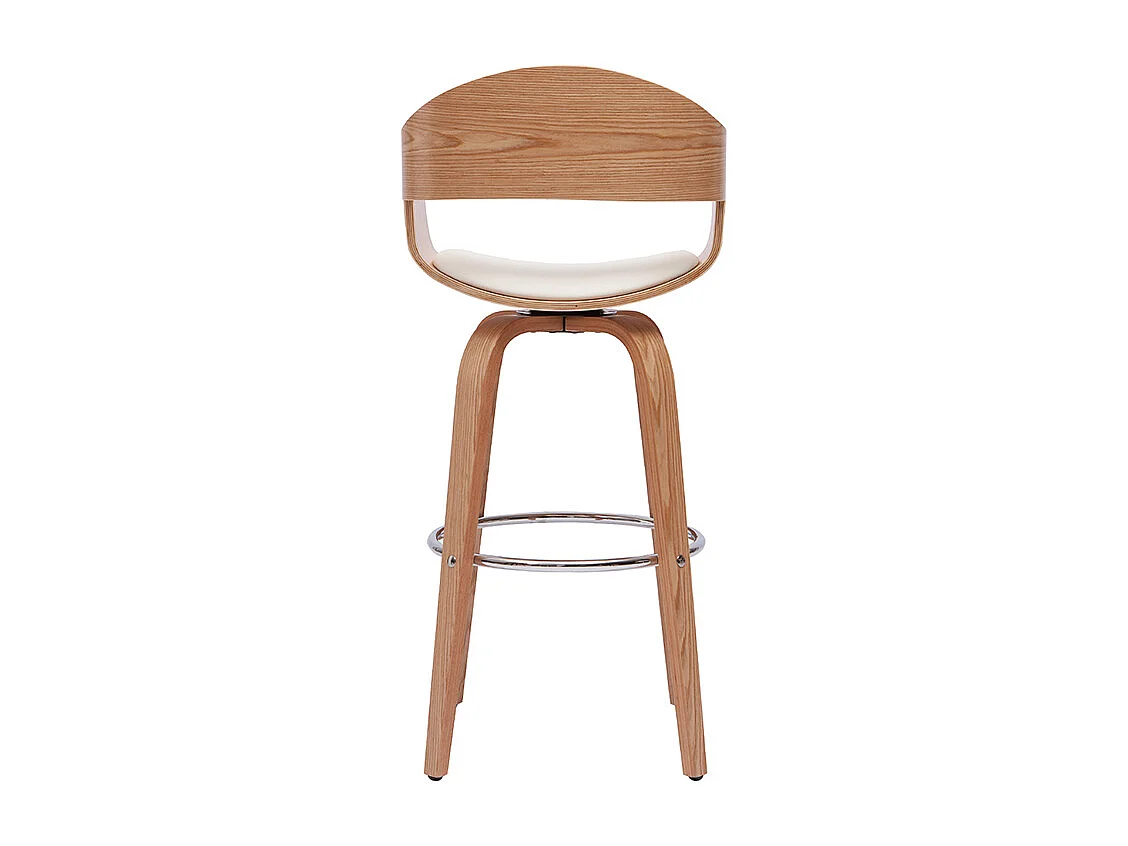 Tabourets de bar scandinaves pivotants 360° en bois clair H65 cm (lot de 2) GAO
