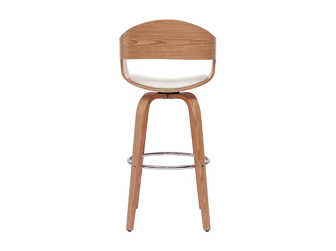 Taburetes de cocina nórdicos con giro 360° de madera clara 67.5 cm GAO