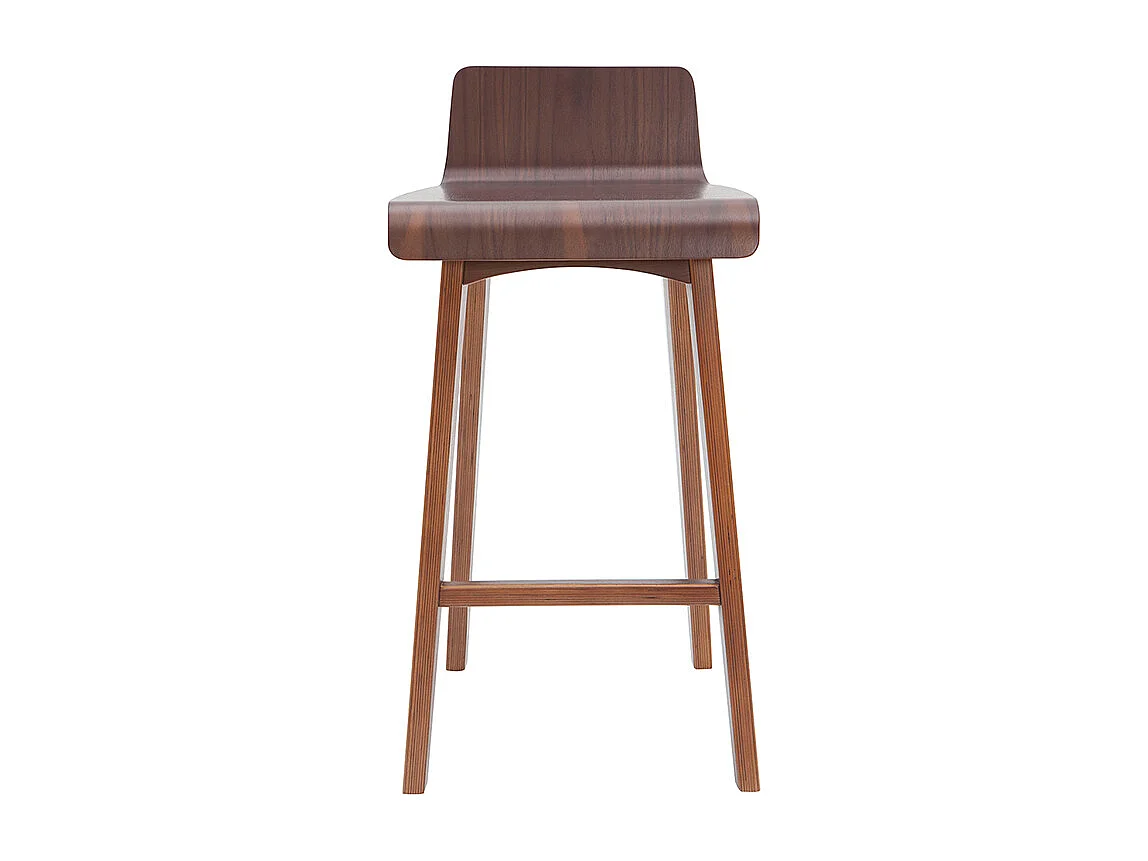 Set de 2 taburetes de cocina nórdicos nogal 65 cm BALTIK