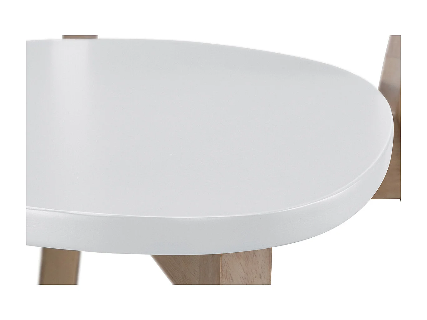 Tabourets de bar scandinaves blanc et bois H65 cm (lot de 2) LEENA