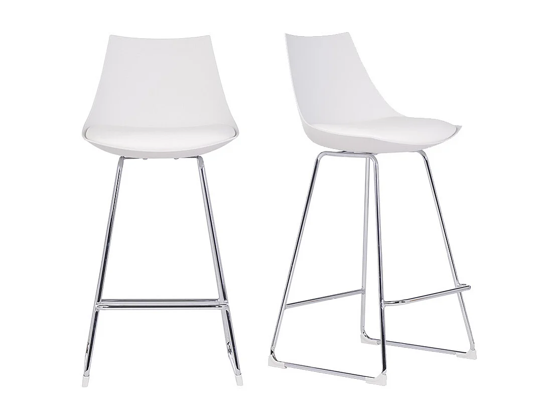 Design-Barhocker weiß 65 cm (2er-Satz) JUNE