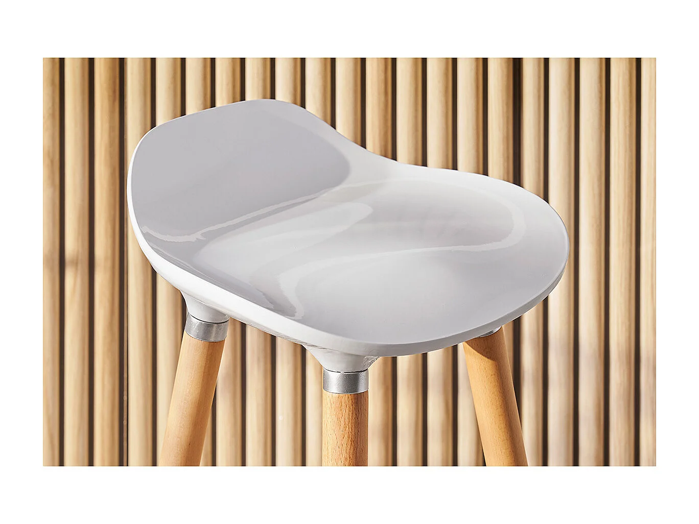 Tabourets de bar scandinaves blancs (lot de 2) GILDA