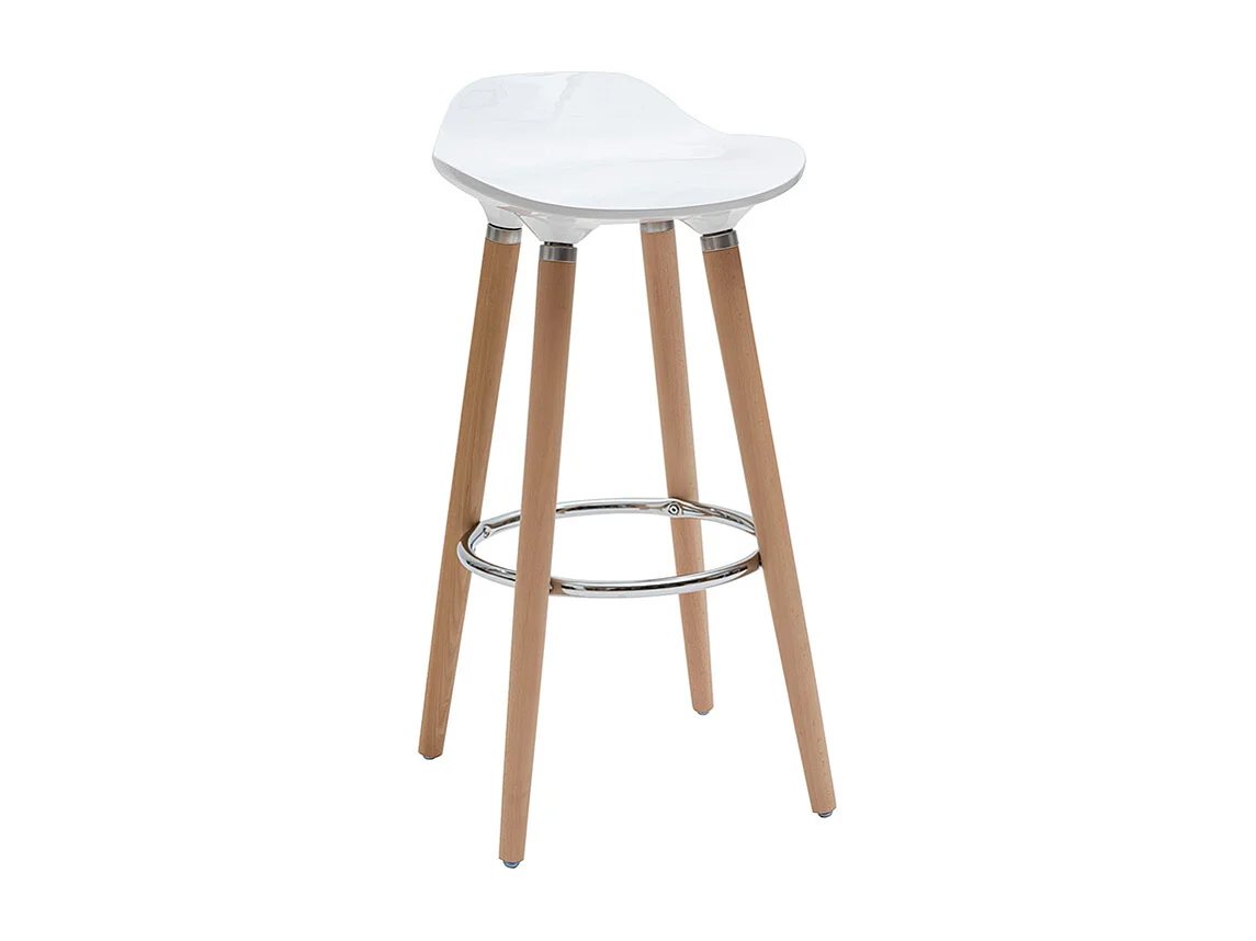 Tabourets de bar scandinaves blancs (lot de 2) GILDA
