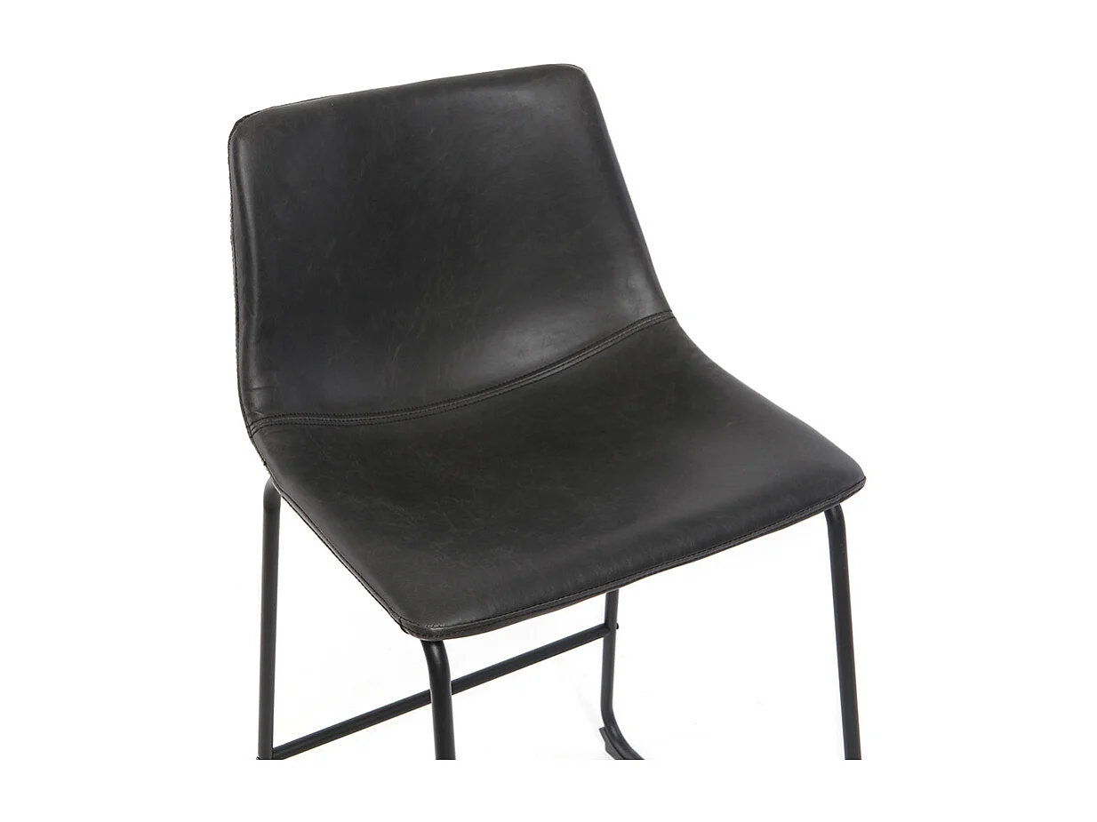 Tabourets de bar design noir H61 cm (lot de 2) NEW ROCK