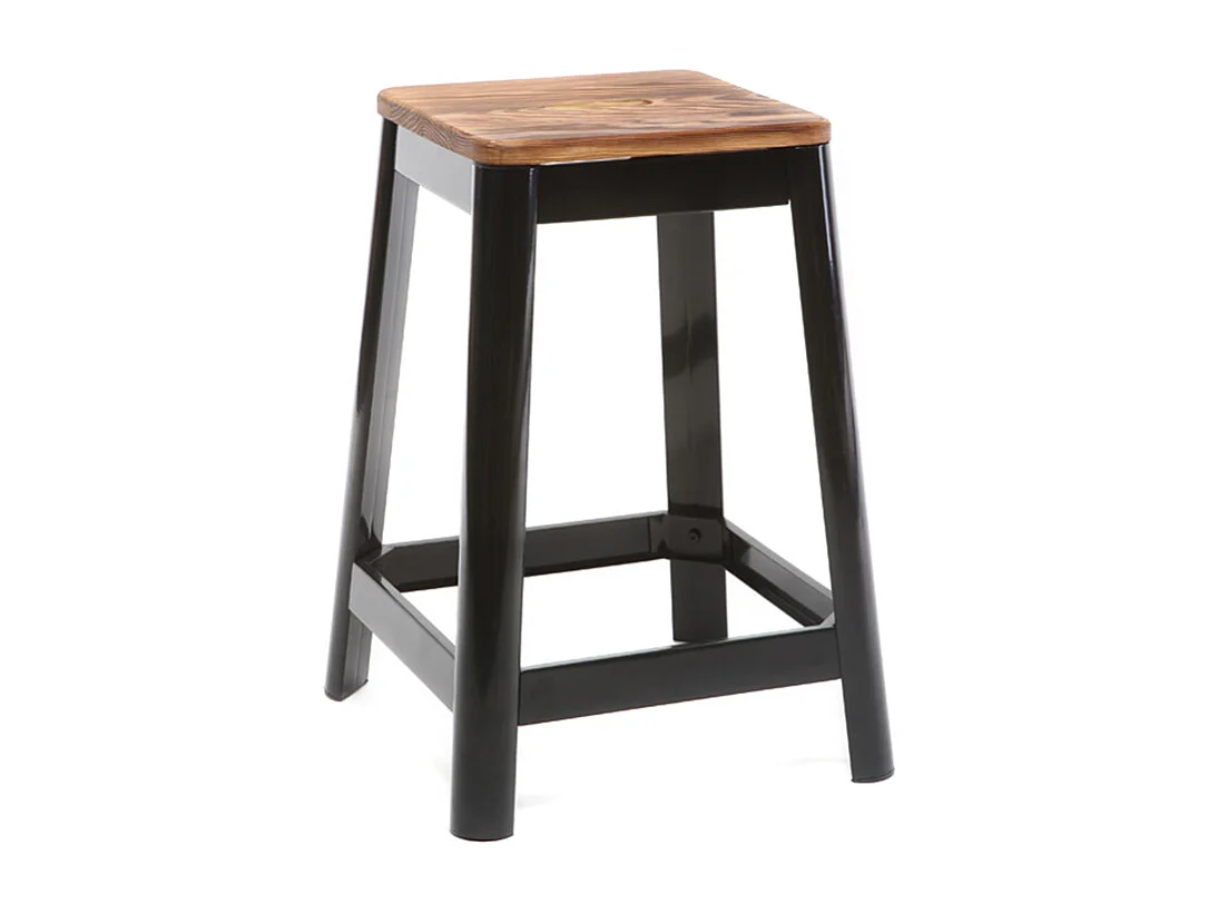 Sgabello da bar design nero H65cm NICK