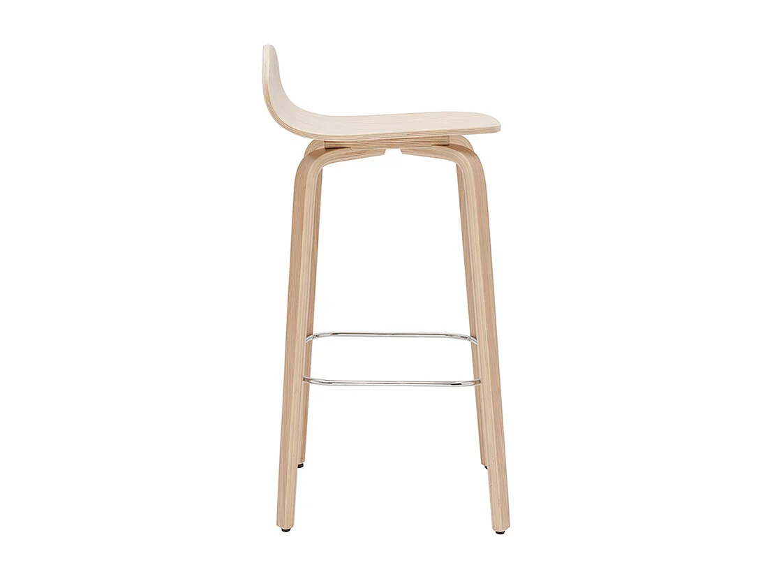 Set de 2 taburetes de cocina nórdicos de madera de roble 68 cm OBRA