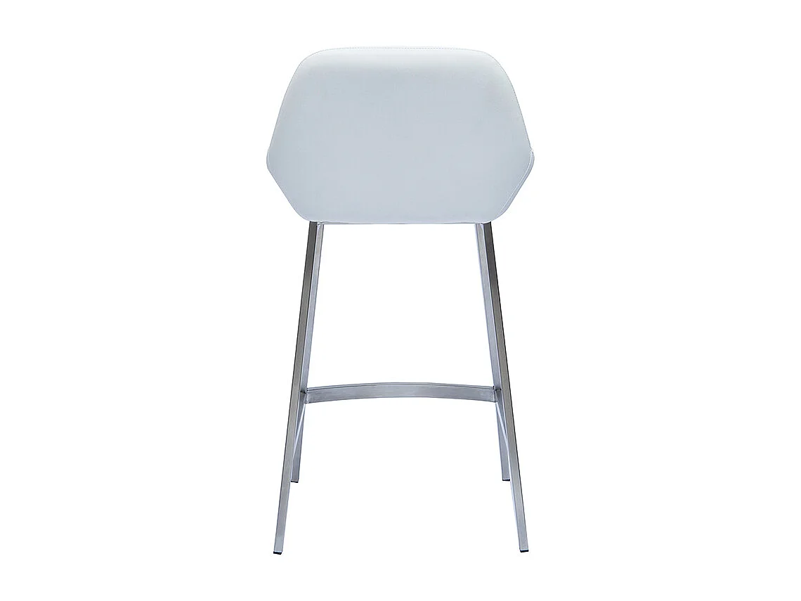 Set de 2 taburetes de cocina de diseño blancos con pie de metal RINGER