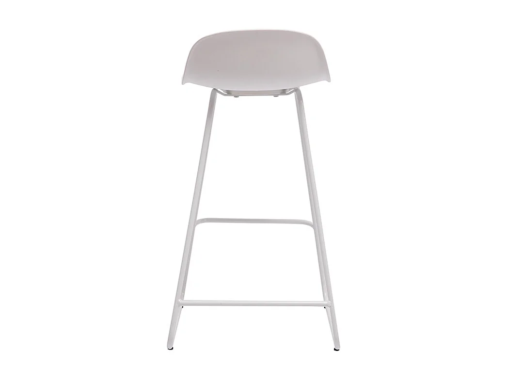 Tabourets de bar design blancs H65 cm (lot de 2) ELLA