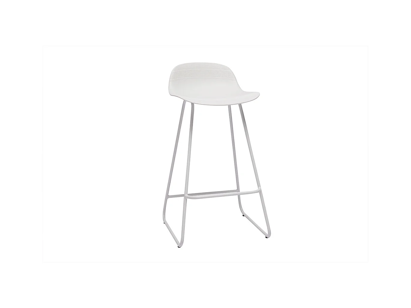 Design-Barhocker weiß H65 cm (2er-Satz) ELLA