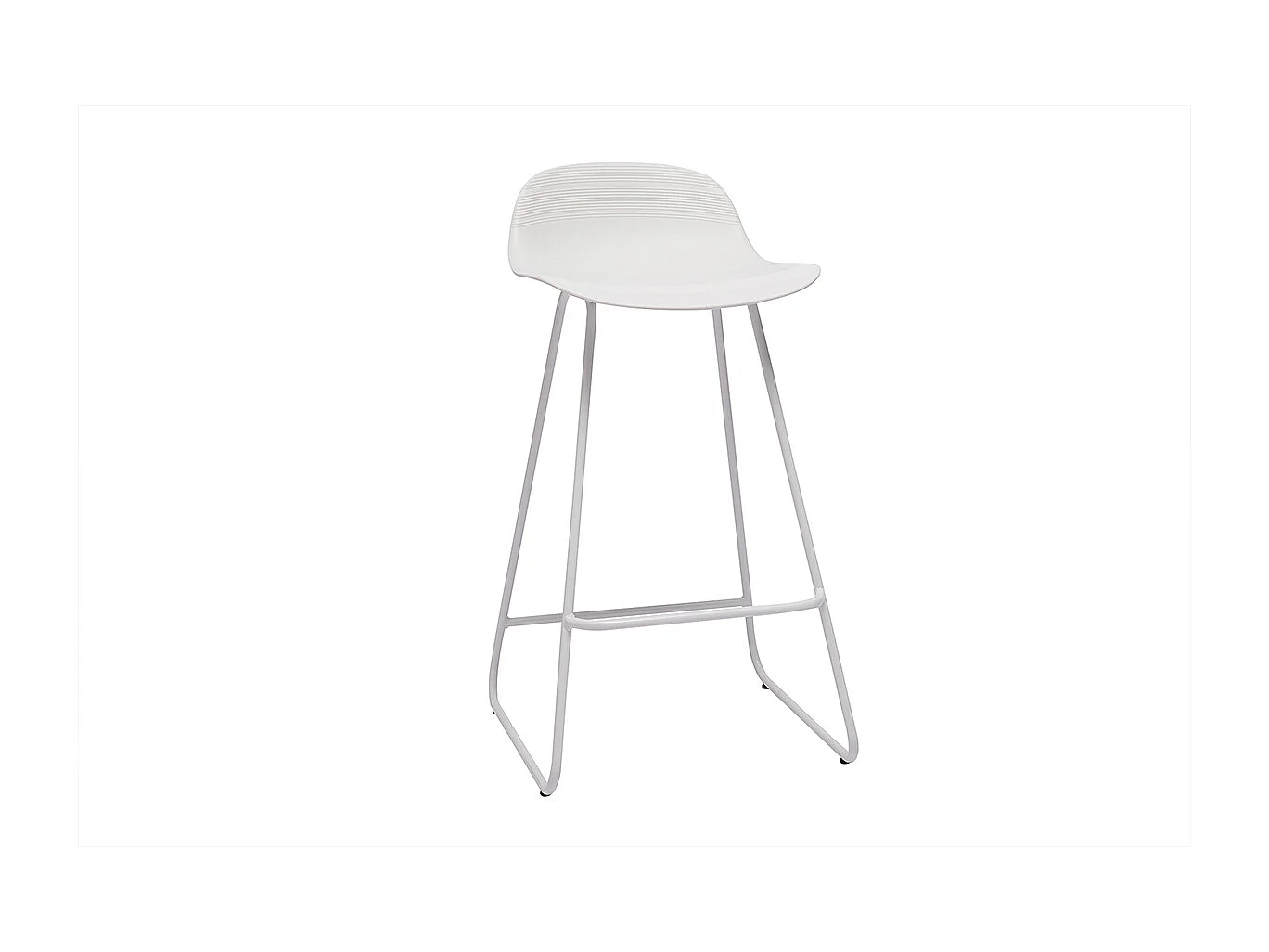 Set di 2 sgabelli da bar design bianchi H65 cm ELLA