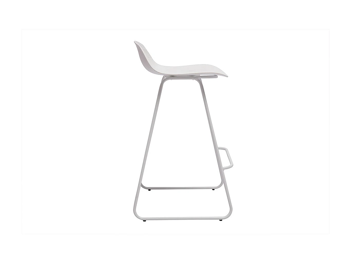 Set di 2 sgabelli da bar design bianchi H65 cm ELLA