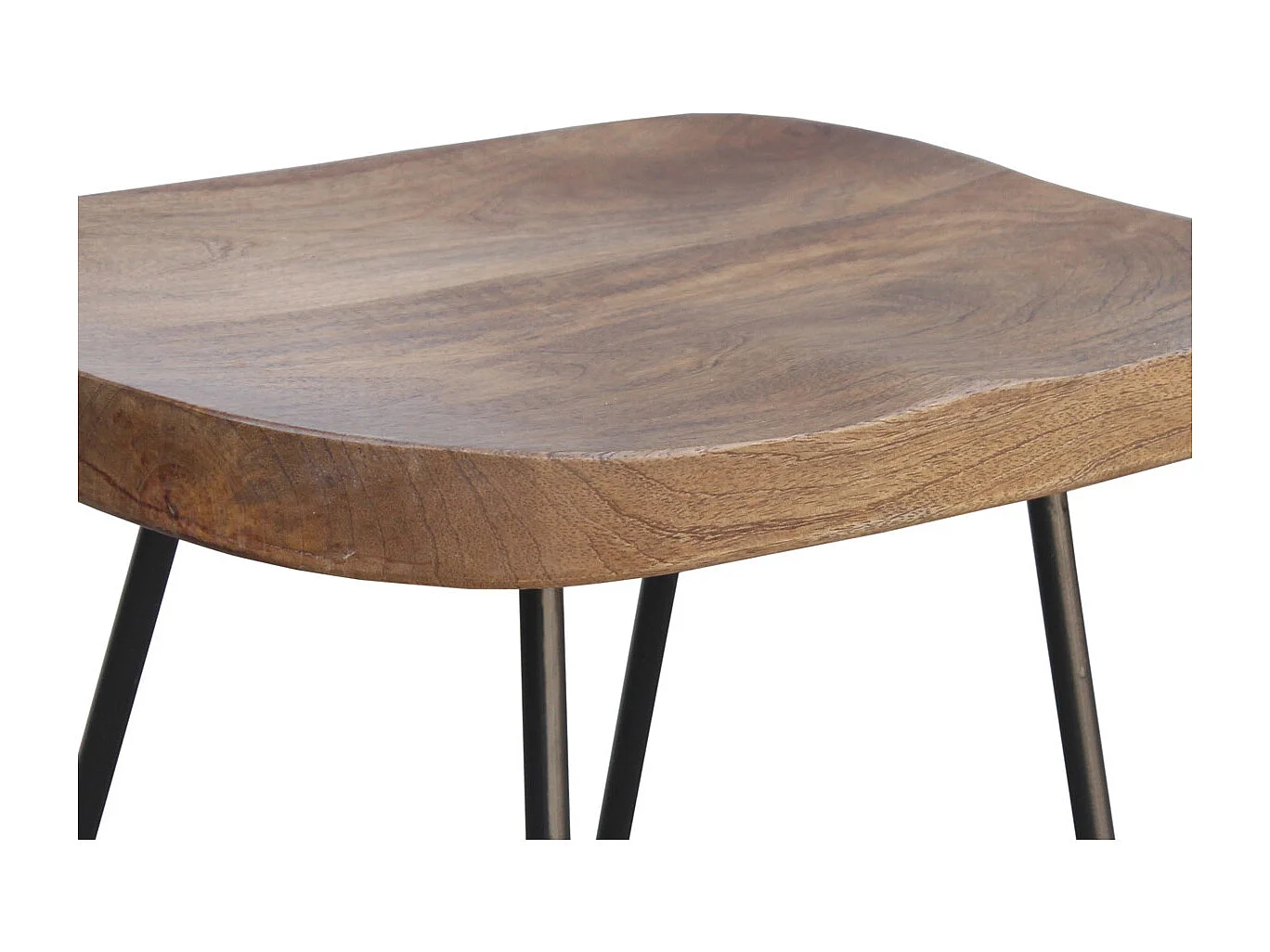 Taburetes de bar mango y metal 65 cm (lote de 2) RUNKO