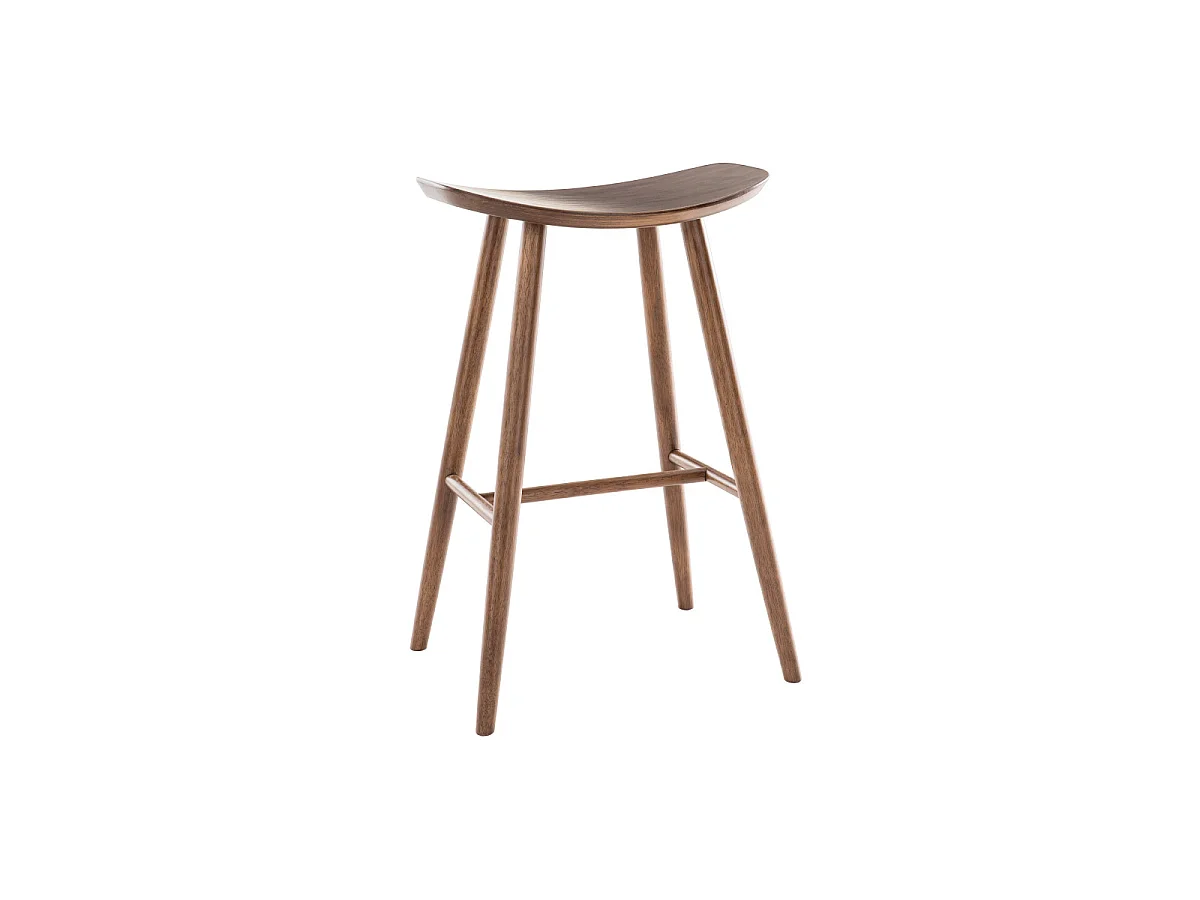 Taburete de bar moderno nogal 72cm DEMORY