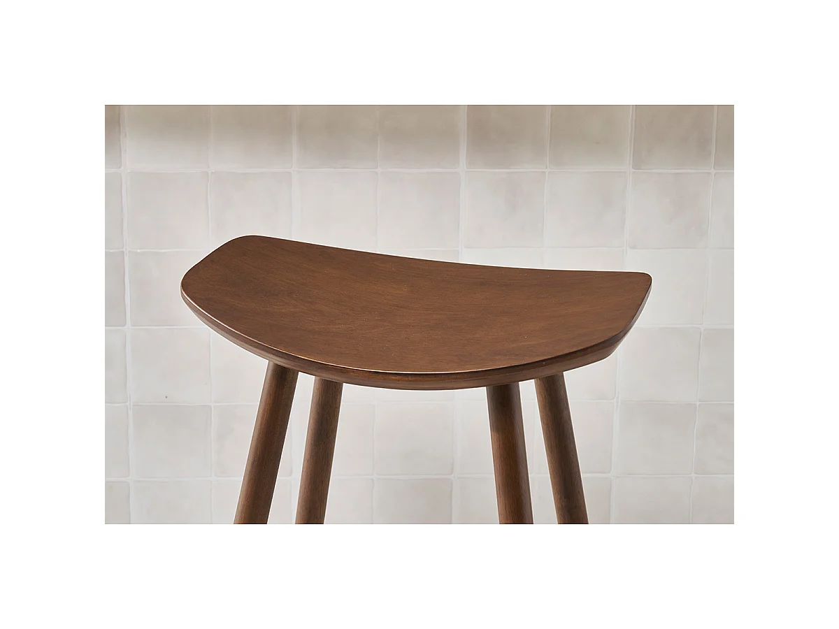 Taburete de bar moderno nogal 72cm DEMORY