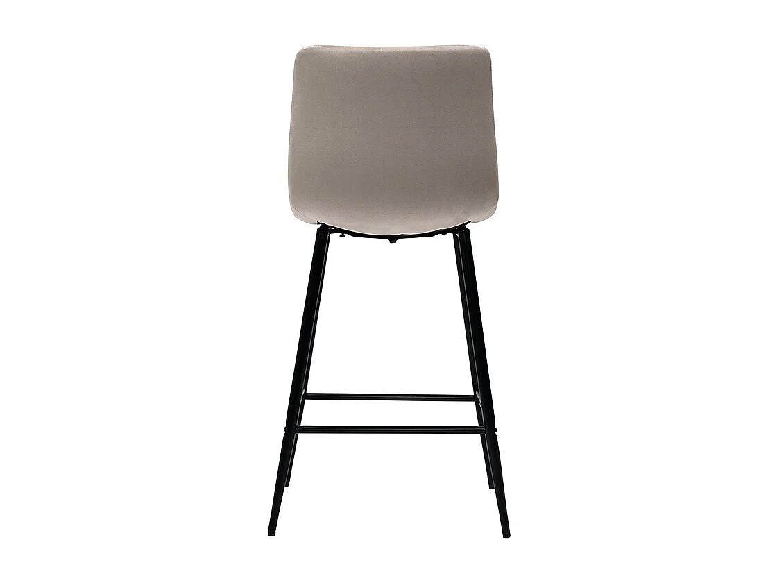 Set de 2 taburetes de cocina de diseño de terciopelo topo 65 cm MAXWELL