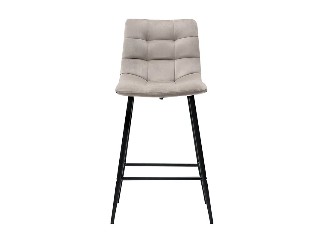 Design-Barhocker taupefarbener Samt H65 cm (2er-Set) MAXWELL