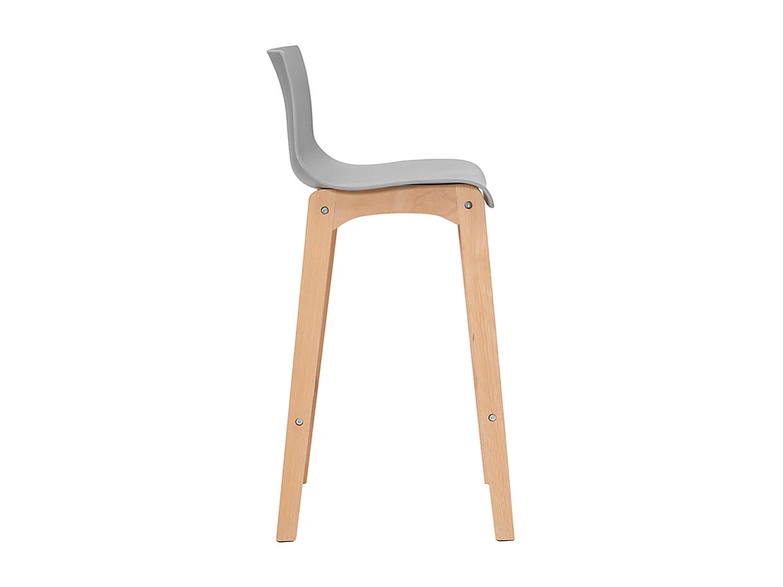 Sgabello da bar design legno e grigio chiaro 65cm set di 2 NEW SURF