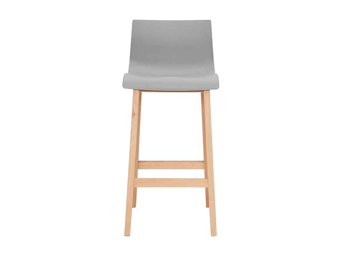Design-Barhocker Holz und Hellgrau 65 cm 2 Stck. NEW SURF