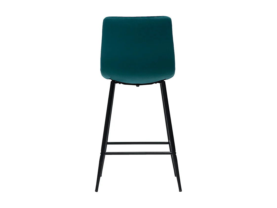 Set de 2 taburetes de cocina de diseño de terciopelo azul petróleo 65 cm MAXWELL