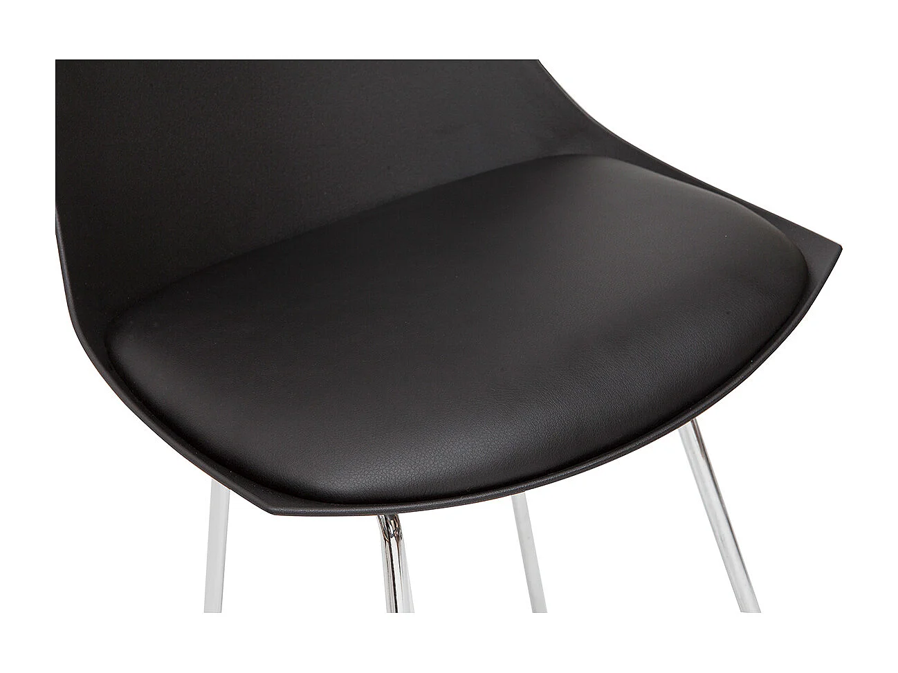 Tabourets de bar design noirs 65 cm (lot de 2) JUNE