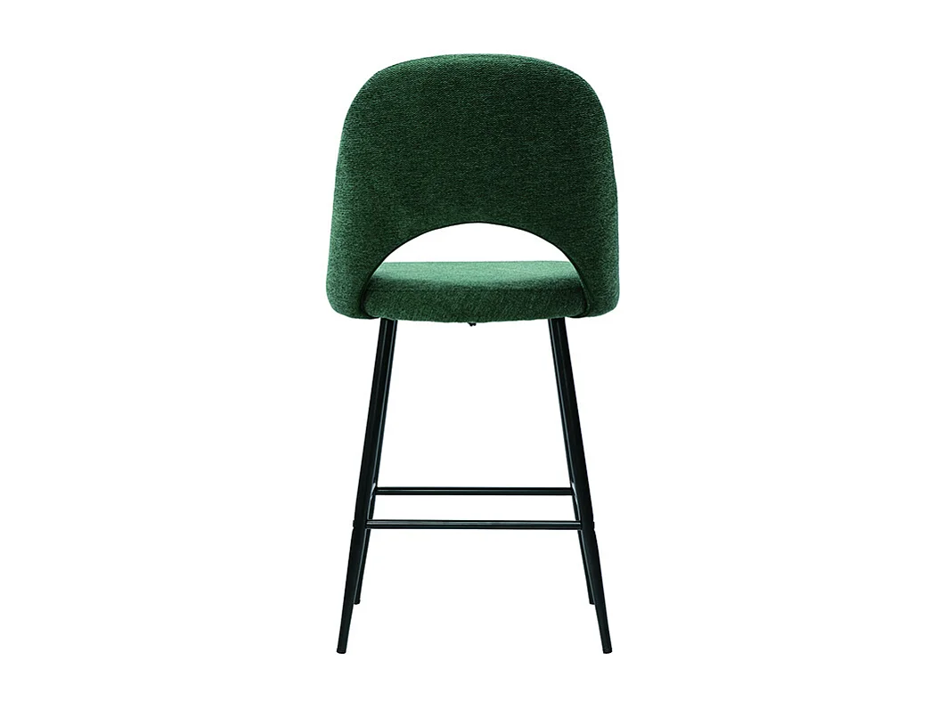 Tabourets de bar en tissu effet velours texturé vert H65 cm (lot de 2) COSETTE